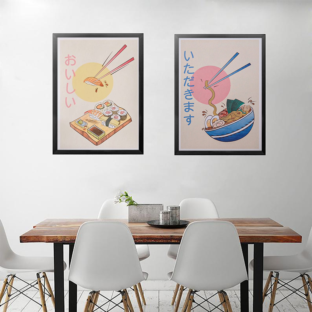 Japanese Restaurant Lifestyle - 일본식 주방 음식 포스터 및 인쇄라면