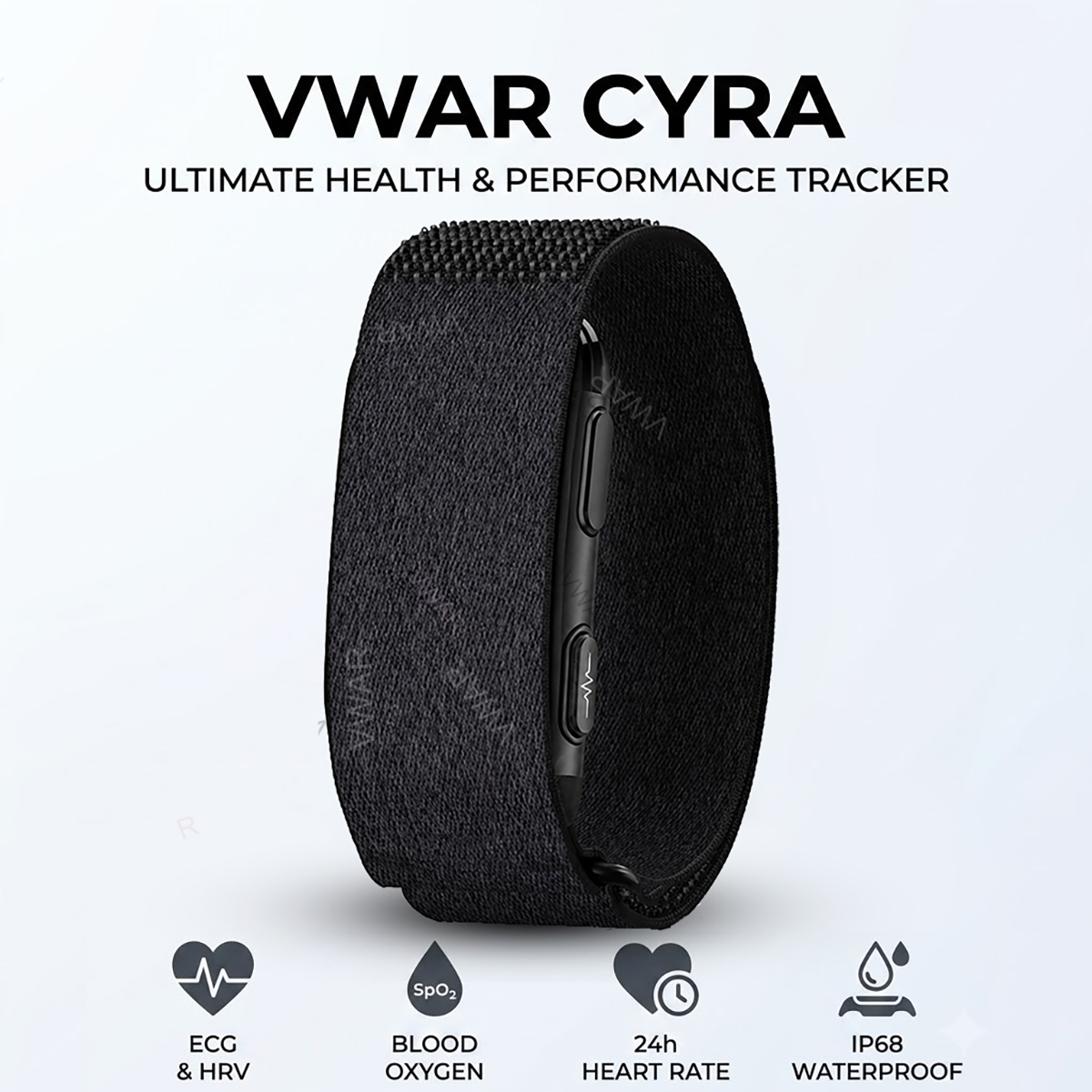 Japanese Lifestyle Health - VWAR CYRA 스크린리스 피트니스 트래커 ECG+HRV