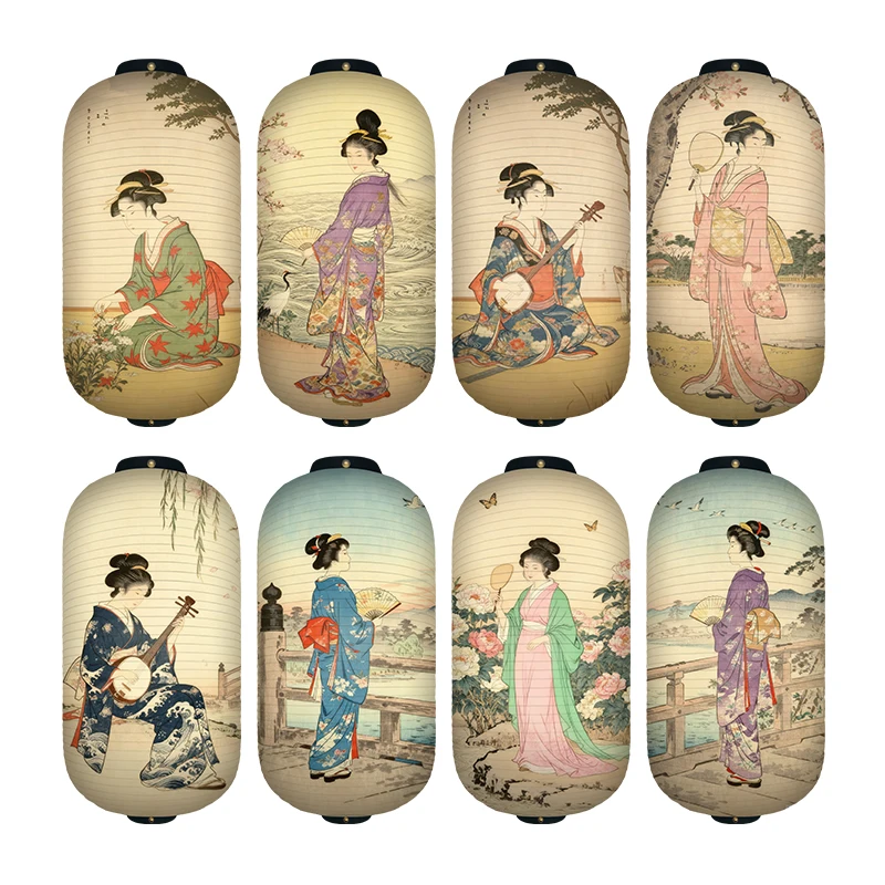 Japanese Lantern Paper - 1PC 일본 궁정 여성 패턴 종이