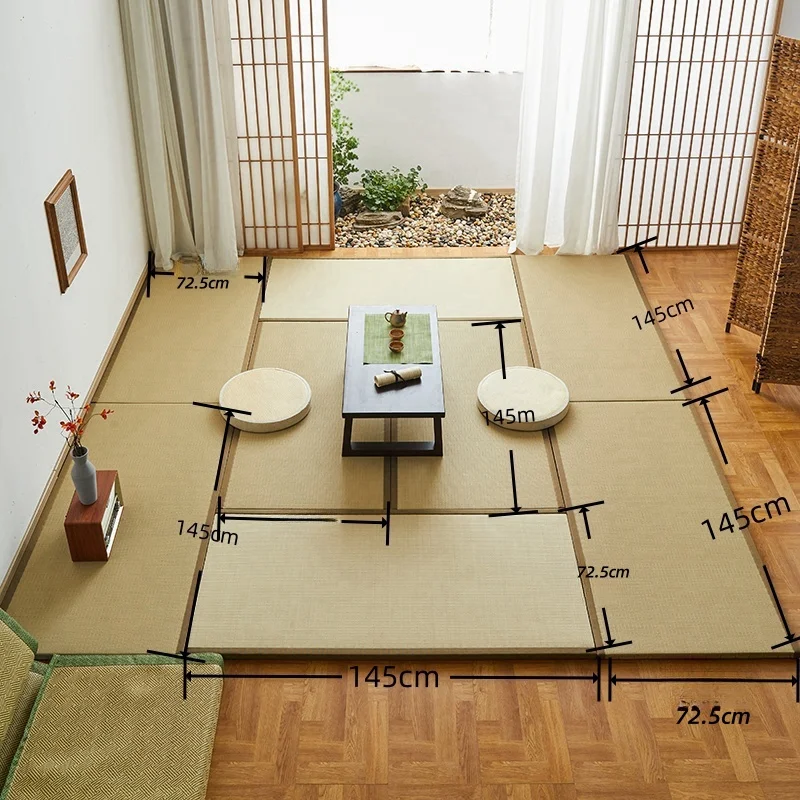 일본의 전통 이구사 다다미 매트 짠 러쉬 밀짚 매트 침 - Tatami Mat Rush 리뷰 및 가격