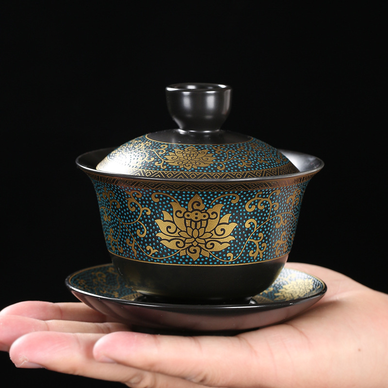 중국어 Teaset 클래식 Gaiwan 차 컵 검은 점 - Matcha Bowl Chawan 리뷰 및 가격
