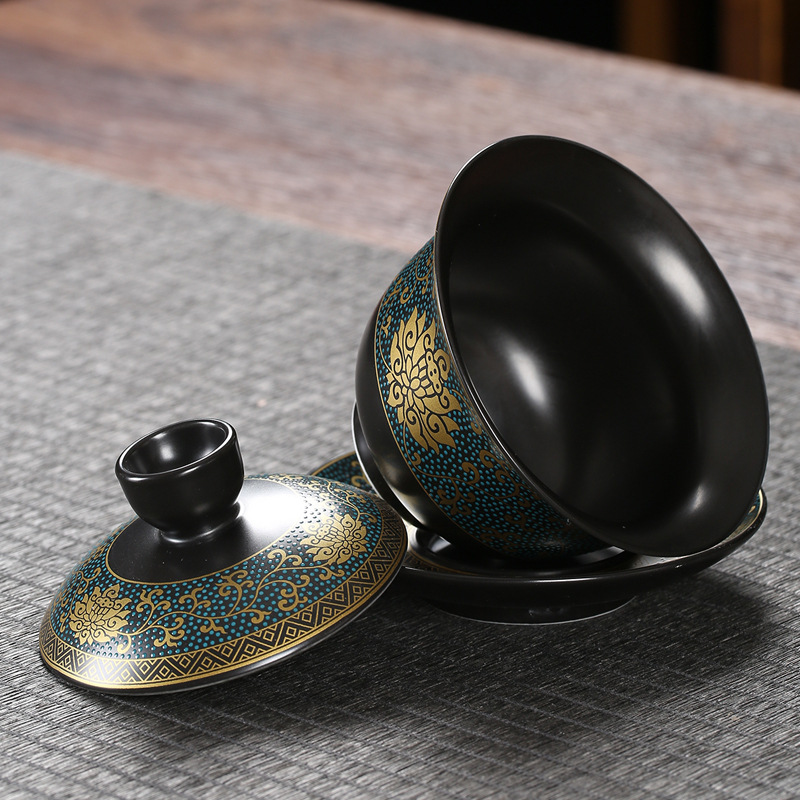 중국어 Teaset 클래식 Gaiwan 차 컵 검은 점 - Matcha Bowl Chawan 리뷰 및 가격