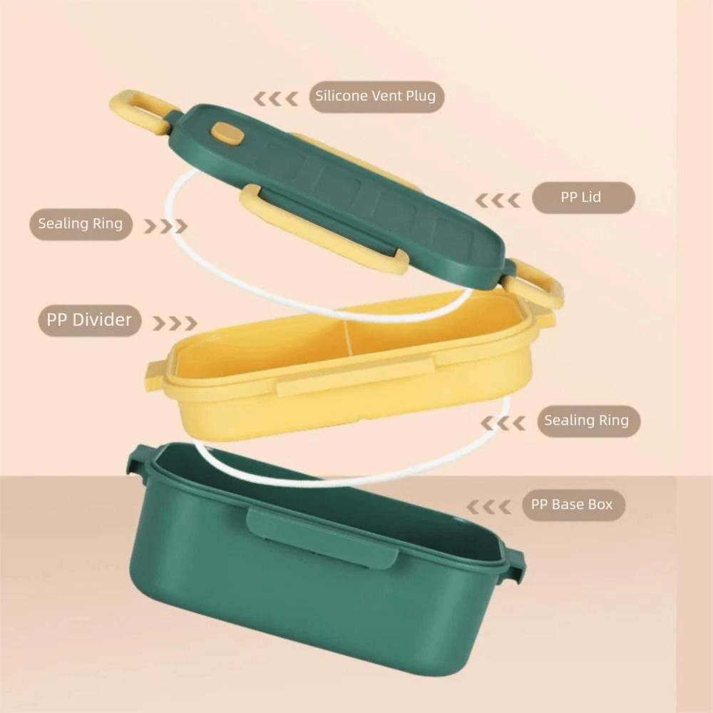 이중 칸막이 이중층 도시락 전자레인지 사용 가능 친환경 - Bento Box Two Tier 리뷰 및 가격