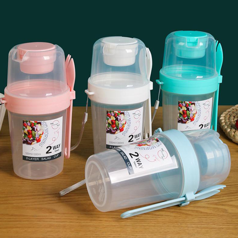 아침식사 과일 오트 요거트 샐러드 컵 뚜껑과 숟가락 포 - Bento Box Two Tier 리뷰 및 가격