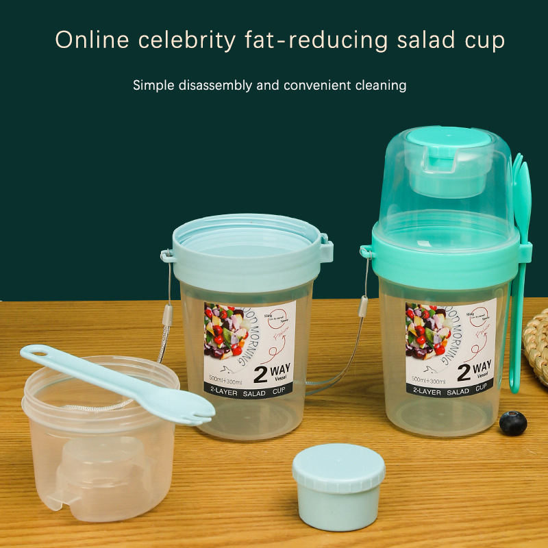 아침식사 과일 오트 요거트 샐러드 컵 뚜껑과 숟가락 포 - Bento Box Two Tier 리뷰 및 가격
