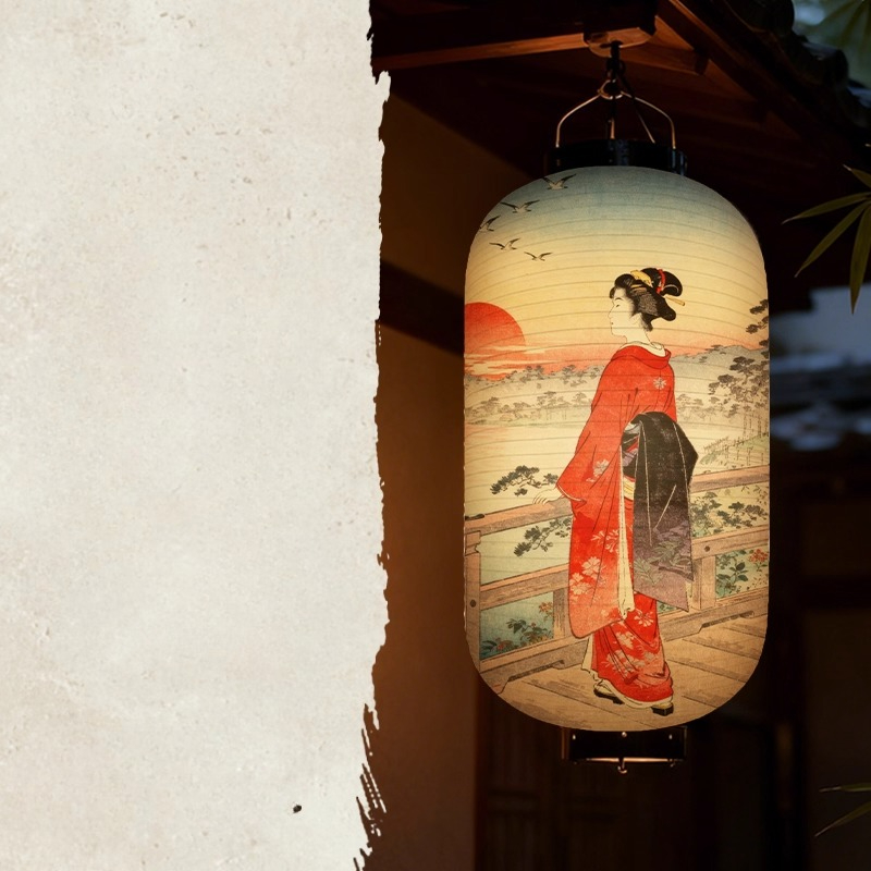 1PC 일본 궁정 여성 패턴 종이 랜턴 우키요에 스타일 - Japanese Lantern Paper 리뷰 및 가격