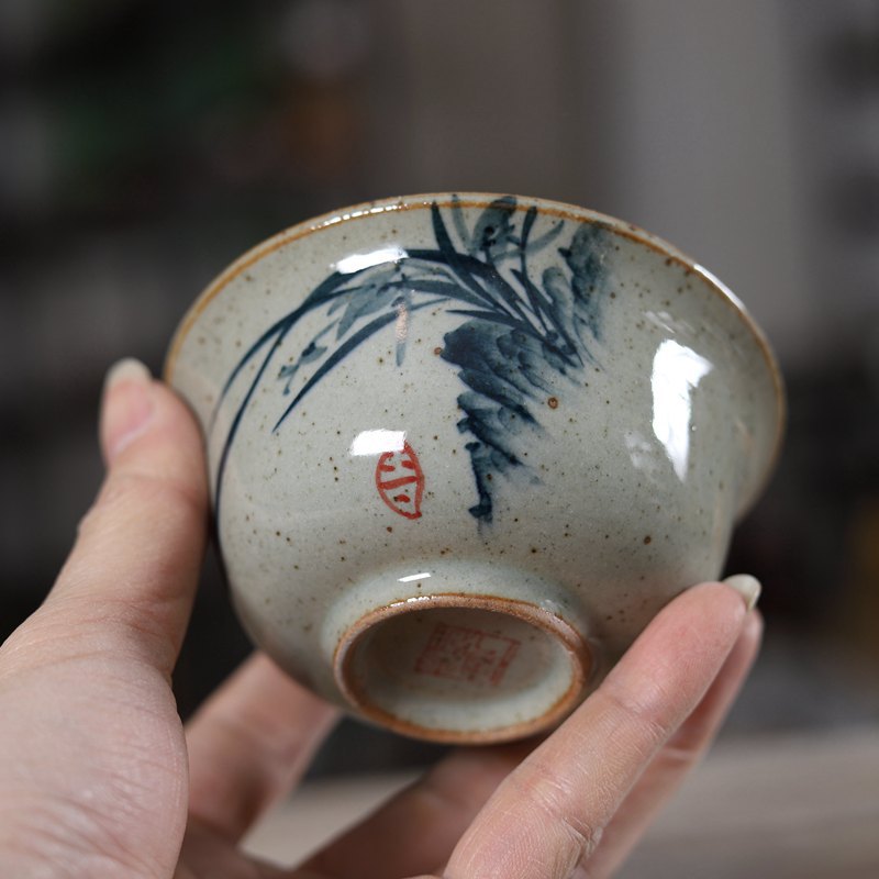 손으로 그리는 중국어 Sancai Gaiwan 도자기  - Matcha Bowl Chawan 리뷰 및 가격