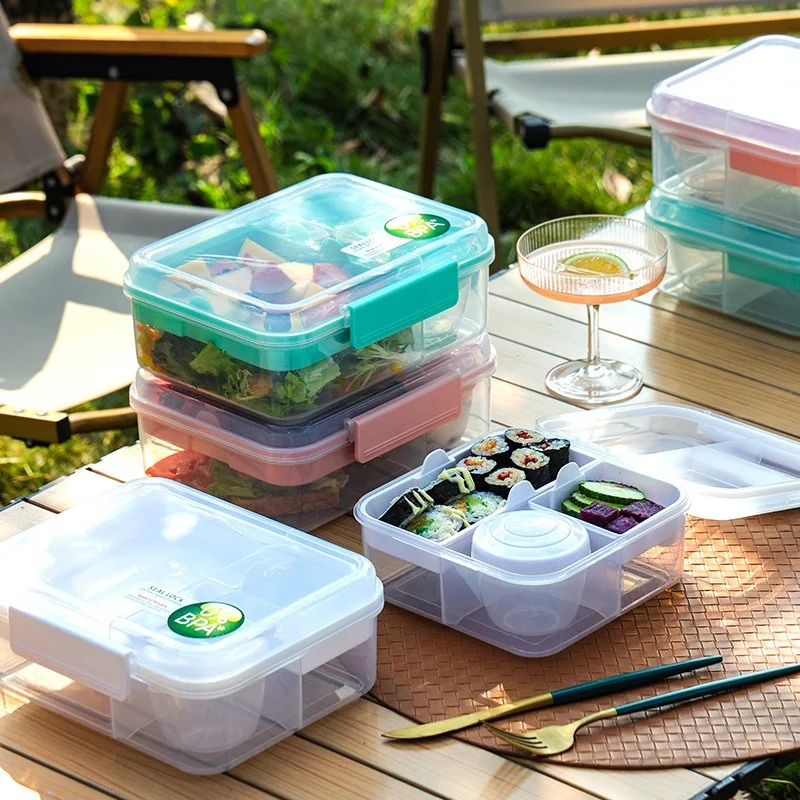 휴대용 핸들 디자인 더블 레이어 도시락 상자 구획 도시 - Bento Box Two Tier 리뷰 및 가격